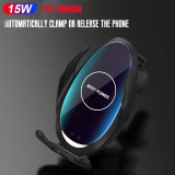 15W Car Wireless Charger Car Phone Holder Cordless Fast Charging Mobile Phone Holder Car Accessory for IPhone 13 Xiaomi Huawei