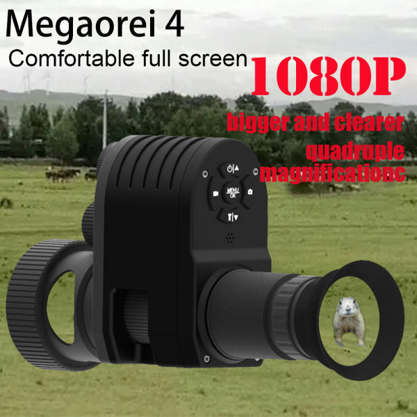 Megaorei 4 IR Night Vision Scope Hunting scope Sight Infrared Camera HD Full Screen 1080P Video/Photo Wildlife Cameras