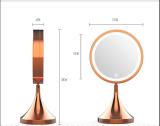 LED Makeup Mirror 8 Inch Rose Gold HD Vanity Mirror Desktop Adjustable Touch Control Brightness Cosmetic Mirrors for Girl Gift