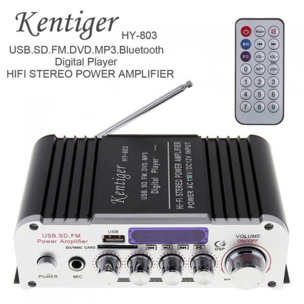 Kentiger HY-803 2CH Car HIFI mp3 amplifier12V amplificador Car Audio stereo Power Amplifier FM Radio Player