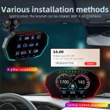 NEW F11 HUD OBD2 GPS Car Head Up Display Windshield With Car Speedometer Security Alarm Water Oil Temp Overspeed Diagnostic