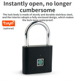 Smart Lock Door Fingerprint Padlock Tuya Bluetooth-compatiable Lock Waterproof Fingerprint Lock Padlock Fingerprint Cabinet Lock