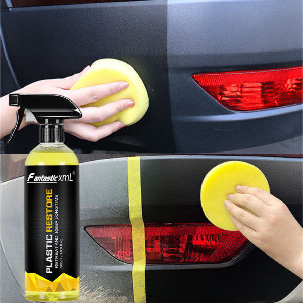 500ML Plastic Exterior Restorer Trim Liquid Cleaner Agent Refresh Restoration Hydrophobic Polish Nano Coating Car Interior Wax