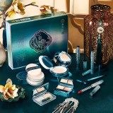 Rosemary Green Lotus Rhyme Chinese Style Cosmetics Set Box Makeup Eight-Piece Set for Christmas Gift  Makeup Kit for Birthday