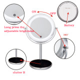 Resale 7.5 LED Lighted Makeup Vanity Mirror Double 2 Sided 5X magnifying pocket mirror Adjustable Touch Screen MakeUp Mirror