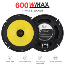 2pcs 6 Inch 600W 4 Way Car Coaxial Speaker Heavy Mid-bass Ultra-thin Modified Speakers Full Range Frequency Car Audio Speaker