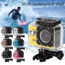 Action Camera 7-Colors Mini Sports Camera Outdoor Waterproof Camera 720P 30FPS Output 1080P 4K Video 2.0  Screen DVR Camcorder