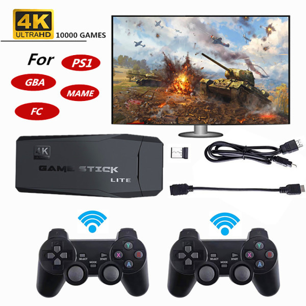 4K HD Video Game Console 64G Built-in 10000 Games Retro handheld Game Console Wireless Game Stick Mini game box