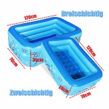 Children Inflatable Swimming Pool Baby Bathing Tub 120CM 2/3 Layers Kid Home Outdoor Large Thickened Ocean Ball Swimming Pool