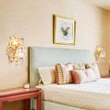 Postmodern light luxury crystal copper wall lamp simple living room bedroom aisle wall lamp creative wall lamp