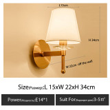 vintage lamp American rural retro decoration lamps and bedroom E14 Bulb corridor of the corridor simple cloth cover wall lamp
