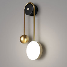 Nordic bedroom bedside lamp modern minimalist living room creative black gold luxury aisle corridor background wall lamp