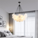 Nordic minimalist restaurant bubble ball post-modern creative living room bedroom clothing store glass chandelier