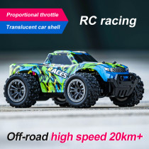 2.4G 20KM+/H Mini RC Car High Speed Led Lights Road Racing Vehicle Off-Road Monster Truck Stunt Truck Climbing Children Toys