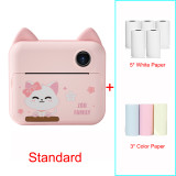 Children Instant Camera Print Camera with Print Paper HD Video Recording Dual Lens Digital Camera for Child Girl Boy Kids Toy