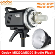 Godox MS200 200W MS300 300W Studio Flash 2.4G Built-in Wireless Receiver Lightweight Compact Durable Bowens Mount Studio Light