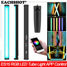 EACHSHOT ES15 RGB Tube Light Handheld Wand Stick Video Light With Tripod  APP Control for Photography Light 360° Full Colors