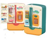 Children Pretend Play Toys Simulation Electric Refrigerator Mini Kitchen Pretend Play With Toy Light Spray Refrigerator Kids Toy