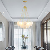 Nordic minimalist restaurant bubble ball post-modern creative living room bedroom clothing store glass chandelier