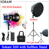 Sokani X60 RGB LED Video Light APP Remote Control Bowens Mount Outdoor Photography Lighting COB Daylight for Studio Video Record