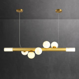 Modern minimalist restaurant bar table copper marble chandeliers creative meeting room model room bar bar