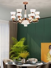 Light luxury crystal chandelier post modern minimalist dining room bedroom living room villa atmospheric lamp