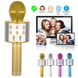 Professional Karaoke Microphone Portable Bluetooth-compatible Wireless Handheld Mic USB Home KTV For Music Player Singing Mic
