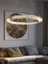 Light luxury post-modern living room lamp stainless steel dining room lamp bedroom room creative chandelier