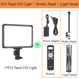 Sokani P25 Panel Light LED Video Light w/ Desk Light Stand Dimmable Studio Lamp Video Key Light Photo Studio Live Fill Light