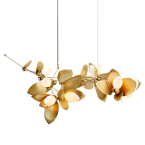 American new product leaf art lamp light luxury simple lamp copper bar restaurant laurel flower decoration chandelier