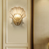 Modern shell wall lamp hotel cafe bedroom gentle luxury decoration light luxury wall lamp bedside lamp indoor lamp