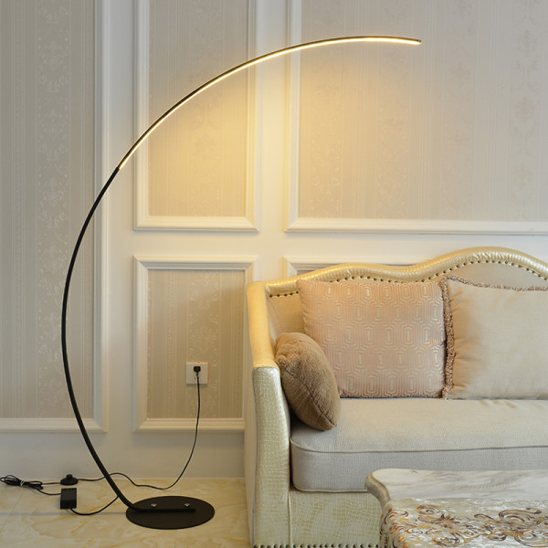 Nordic style living room floor lamp creative bedroom sofa study curved floor lamp
