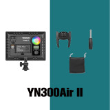 YONGNUO YN300AIR II RGB Adjustable LED Camera Video Light Optional Battery With Charger Kit Photography Light + AC adapter+Stand