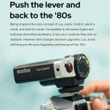 Godox Lux Junior Camera Flash GN12 6000K±200K 7 Levels Flash Speedlite Trigger for Fujifilm, Canon, Nikon, Olympus, Sony Camera