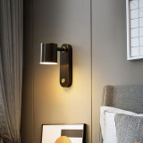 The new copper bedroom bedside wall lamp Nordic minimalist creative living room TV background wall new staircase balcony lamp