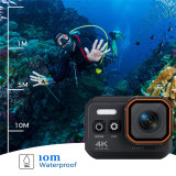 Action Camera HD with Remote Control Screen Waterproof Sport 4K Camera Drive Recorder Sports Camera Helmet Snorkeling Action Cam