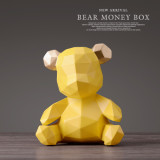 Piggy Bank Teddy Bear Figurines Money Box Gift Wedding Storage Box Money For Children Coins Holders Box Kids Toy Coin Bank