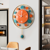 Modern minimalist wall watch round mute wall clock creative home decoration living room bedroom personality art quartz clock
