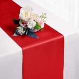 10pcs Table Runner Sashes Solid Color Satin Table Cover for Home Birthday Banquet Wedding Festival Party Table Decoration