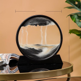 12inch Sandscape Moving Sand Art Picture Moving Hourglass Sand Hour Flowing Sand Painting With Liquid Ornaments Home Decor