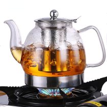Glass Teapot  for Gas Stove Induction Cooker Stainless Steel Teapot Base Teapot Filter Heat Resistant Flower Tea Coffee Heater