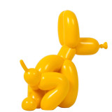 Nordic Cool Dog Koons Balloon Pooping Dog Statue Sculpture Resin Abstract Funny Dog Figurine Statue Living Room Home Decor Gift