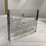Acrylic Periodic Table Of Elements With Real Samples Real Elements Kids Teaching School Display Chemical Element Home Decor