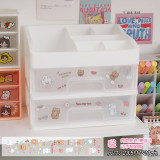 Hand Account Dormitory Storage Box Ins Girl Heart Desktop Drawer Student Makeup Sticker Storage Box Table Stationery Organizer