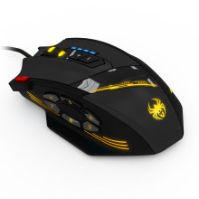 ZELOTES C-12 Wired Mouse USB Optical Gaming Mouse 12 Programmable Buttons Computer Game Mice 4 Adjustable DPI 7 LED Lights Mouse
