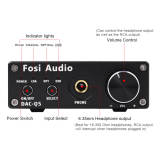 [Old Version] Fosi Audio Q5 DAC Converter Digital-to-Analog Adapter Decoder & Headphone Amplifier
