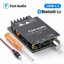 Fosi Audio Bluetooth 5.0 TPA3116D2 Digital Power Amplifier Board 100W Hifi Stereo AUX Audio Subwoofer Amplifier Mudule