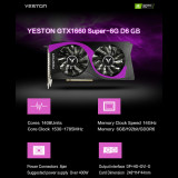 Yeston GTX1660 Super-6G D6 GB Graphics Card 1530-1785MHz/14GHz 6GB/192bit/GDDR6 Memory DP+HD+DVI-D Output Ports Video Card