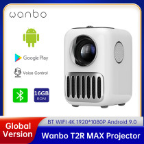 Wanbo T2R MAX Projector Full HD 1080P Mini LED Portable Projector BT WIFI 4K 1920*1080P 16GB Global Version Projector for Home