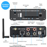 Fosi Audio T10 Stereo Sound Amp 100W Powerful Audio Wifi Amplifier With Wi-Fi 2.4G Bluetooth U-disk APP Remote Control